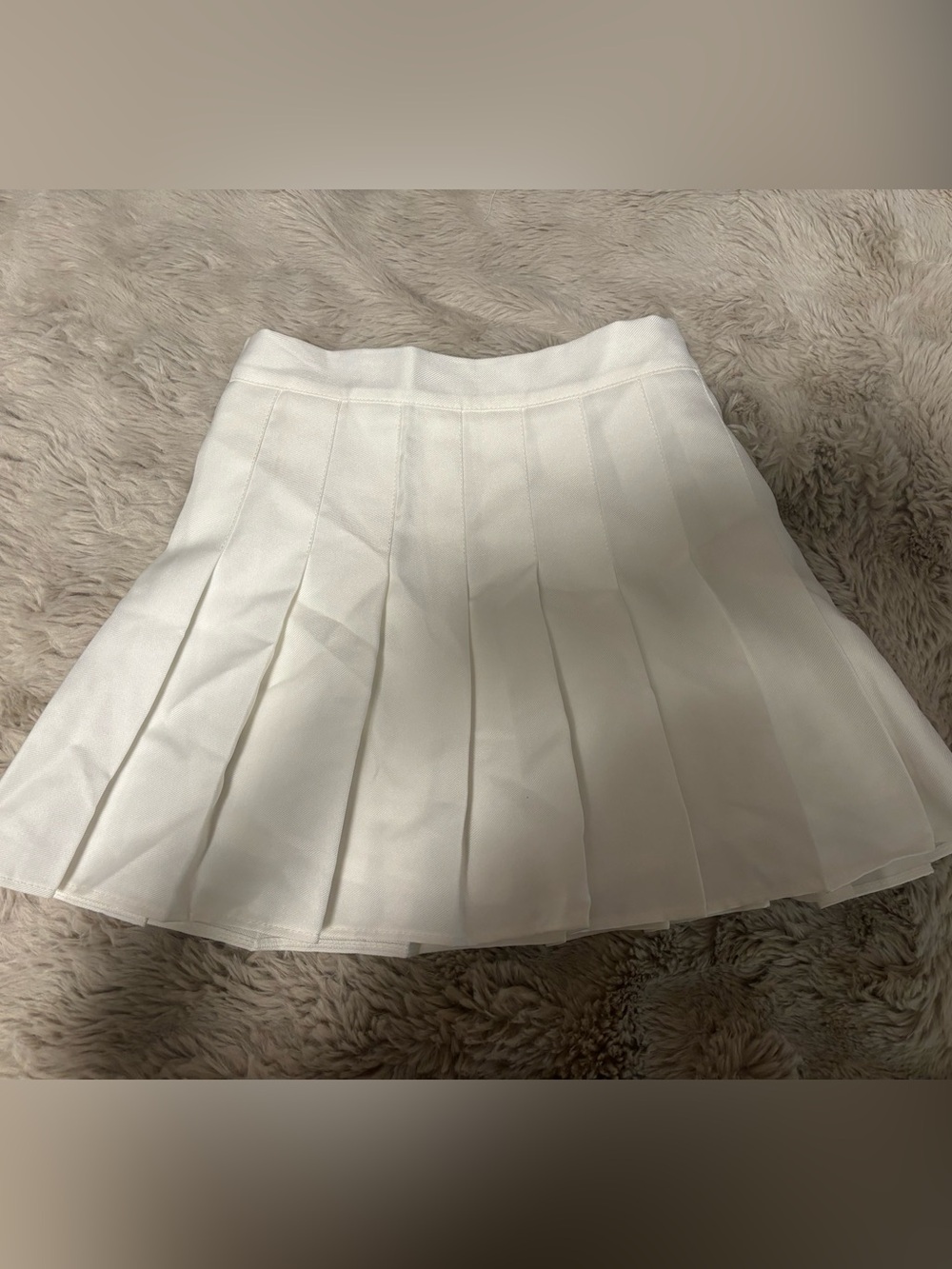 White tennis skirt